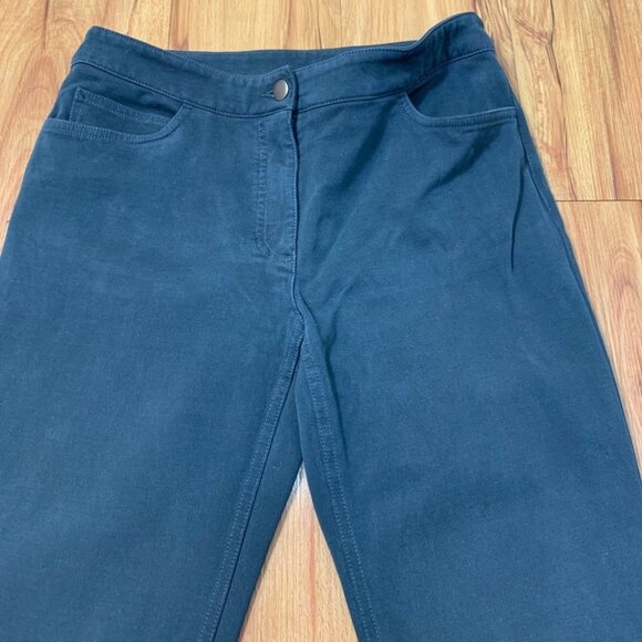 Eileen Fisher Black High Rise Straight Leg Pants - Picture 3 of 9